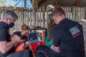The BioRescue team during the oocyte collection in December 2020 (Photo: Rio the photographer)